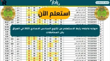 «بوابة عاجلة» رابط الاستعلام عن نتائج السادس الإعدادي 2025 في العراق بكل المحافظات